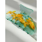 Velvet Claws Goldfish Hair Clip | School of Gold Fish Hair Claw by The Bullish Store