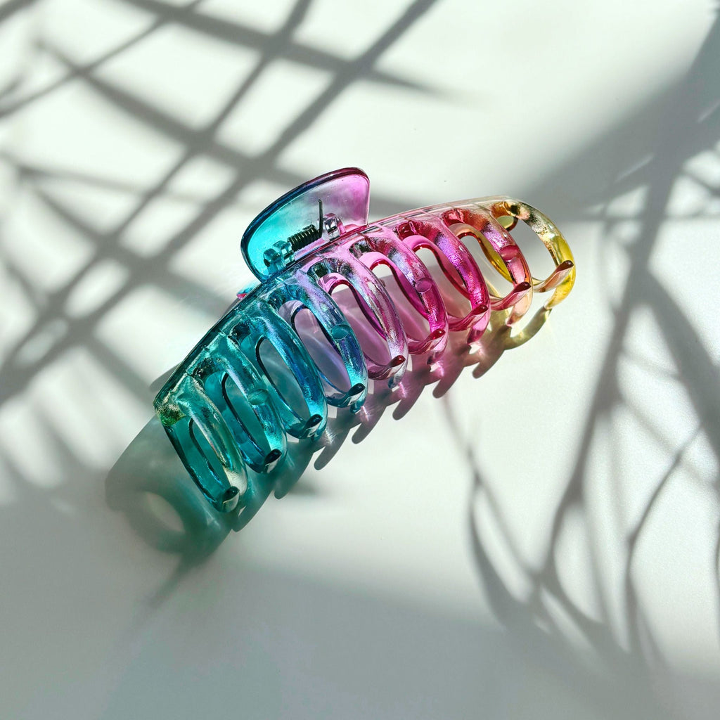 Velvet Claws Hair Claw | The Lobster in Glossy Translucent Rainbow
