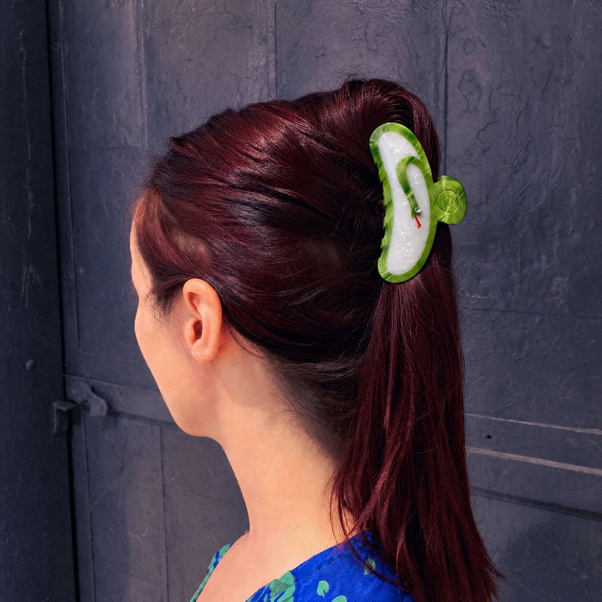 Velvet Claws Hair Clip | Green Snake Hair Claw