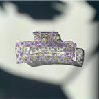 Velvet Claws Hair Clip | The Crystal in Purple Blossoms Hair Claw by The Bullish Store