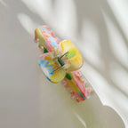 Velvet Claws Hair Clip | The Lobster in Primavera Floral on White by The Bullish Store