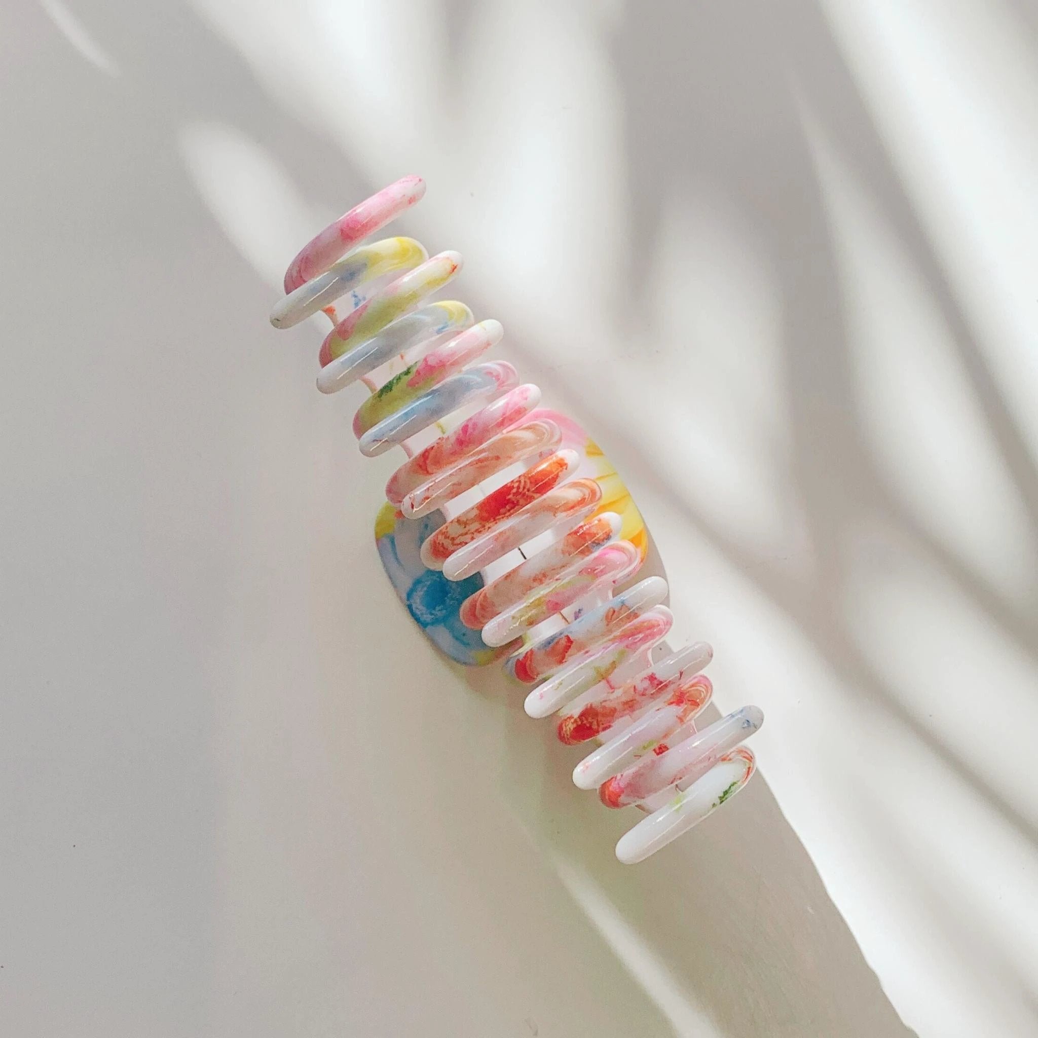 Velvet Claws Hair Clip | The Lobster in Primavera Floral on White by The Bullish Store