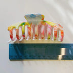 Velvet Claws Hair Clip | The Lobster in Primavera Floral on White by The Bullish Store
