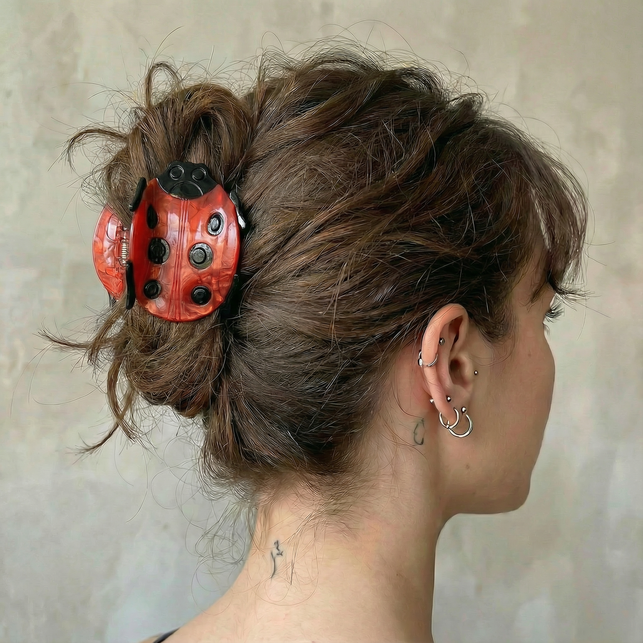 Velvet Claws Ladybug Hair Claw