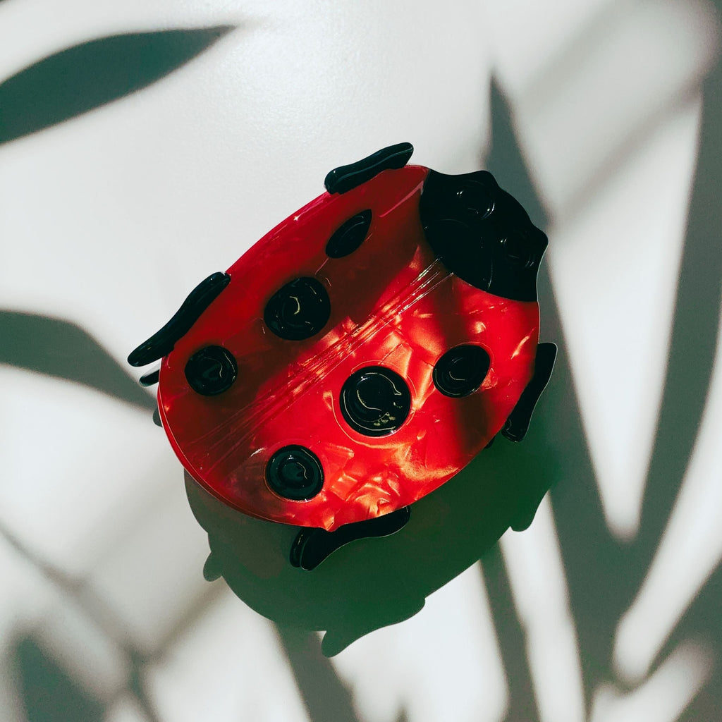 Velvet Claws Ladybug Hair Claw