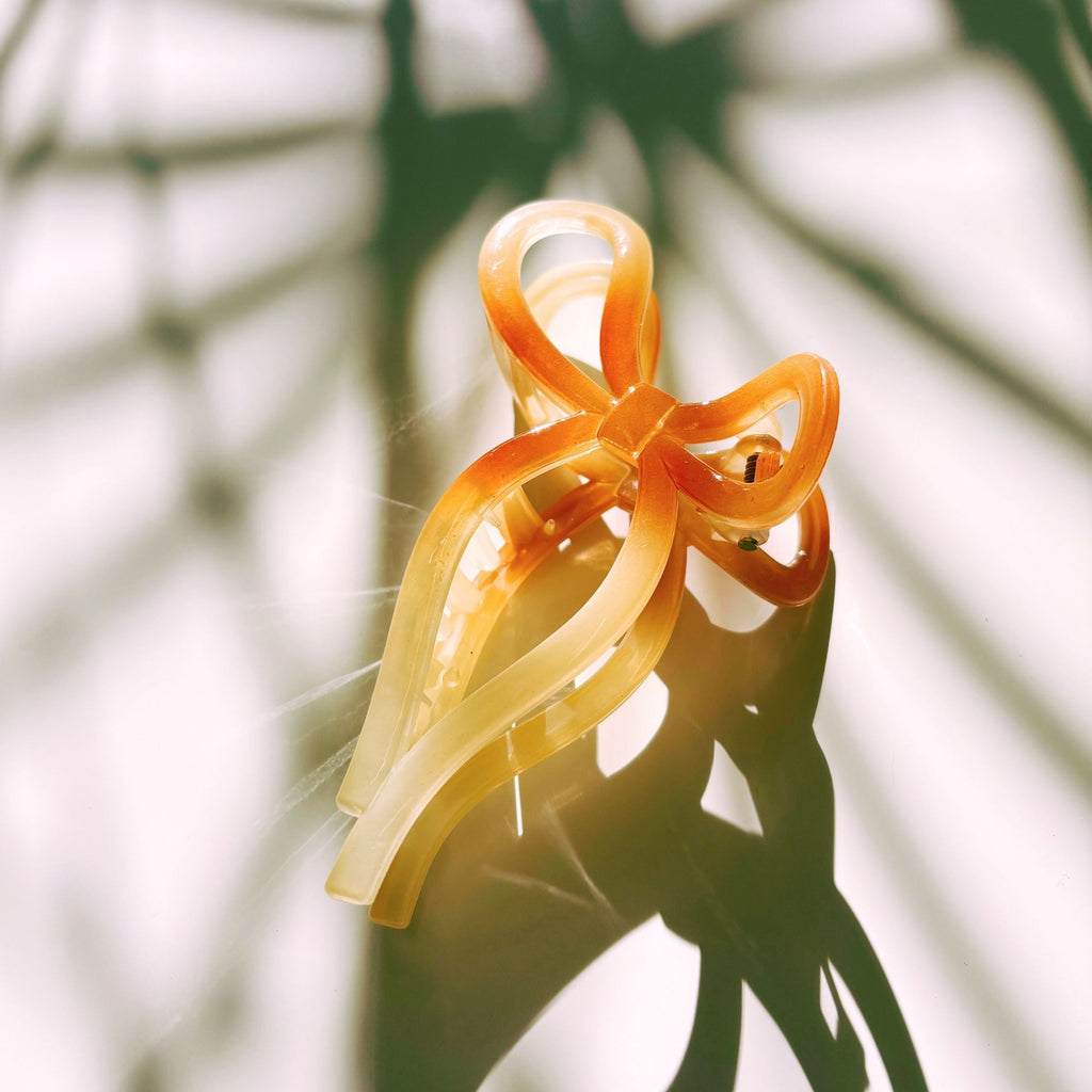 Velvet Claws Mini Coquette Bow in Caramel Latte Hair Clip