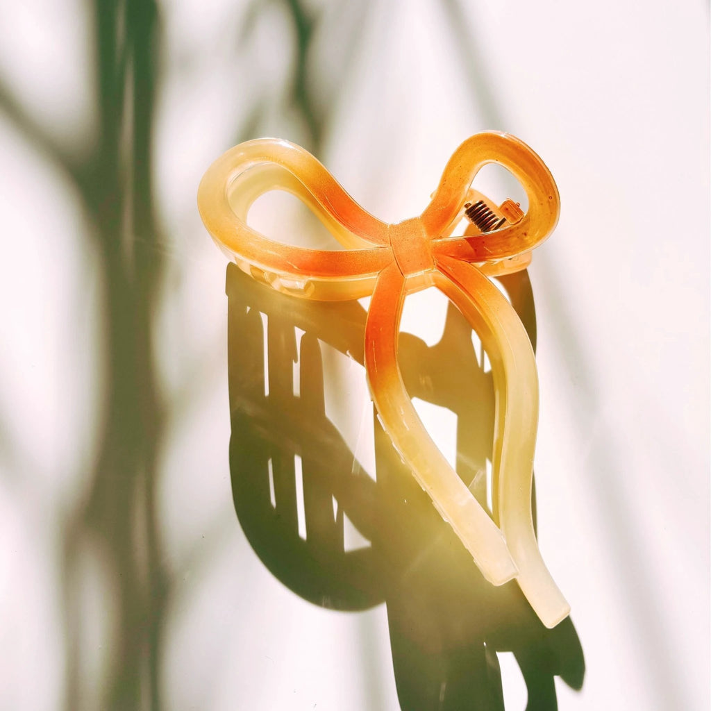 Velvet Claws Mini Coquette Bow in Caramel Latte Hair Clip by The Bullish Store