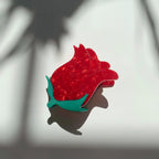Velvet Claws Small Hair Clip | Red Rosebud Hair Claw by The Bullish Store