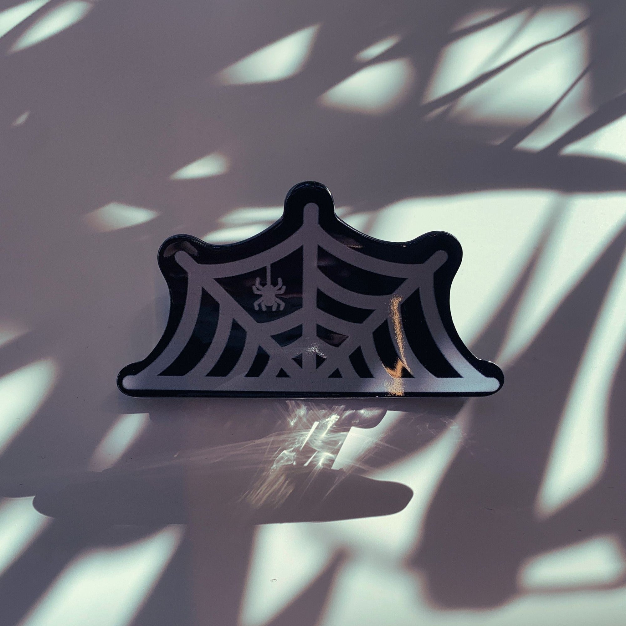 Velvet Claws Spider and Web Mini Hair Claw