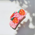 Velvet Claws Strawberry Granny Square Hair Claw by The Bullish Store
