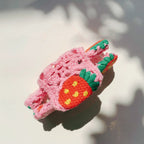 Velvet Claws Strawberry Granny Square Hair Claw by The Bullish Store