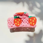 Velvet Claws Strawberry Granny Square Hair Claw by The Bullish Store