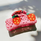 Velvet Claws Strawberry Granny Square Hair Claw by The Bullish Store