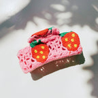 Velvet Claws Strawberry Granny Square Hair Claw by The Bullish Store