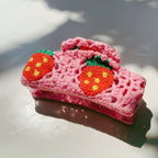 Velvet Claws Strawberry Granny Square Hair Claw by The Bullish Store