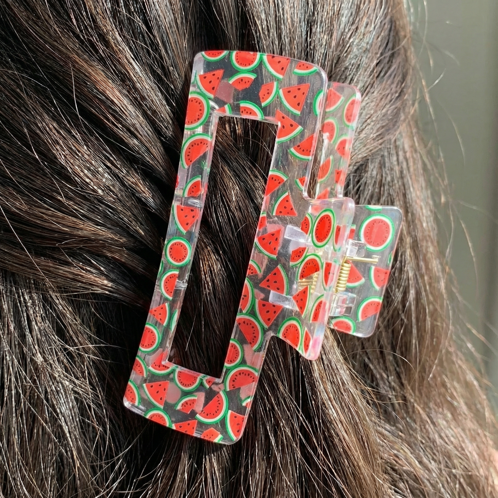 Velvet Claws The Crystal Hair Claw in Watermelon by The Bullish Store