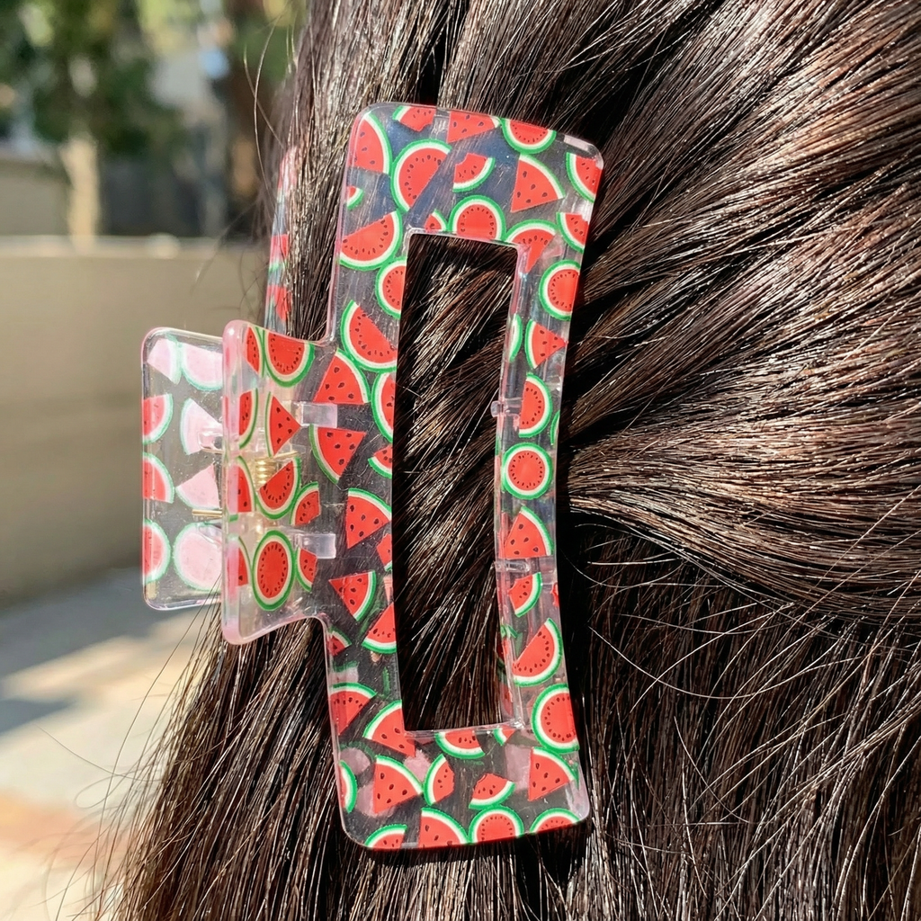 Velvet Claws The Crystal Hair Claw in Watermelon by The Bullish Store