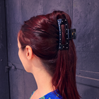 Velvet Claws Uptown Lady in Black Dot Hair Clip