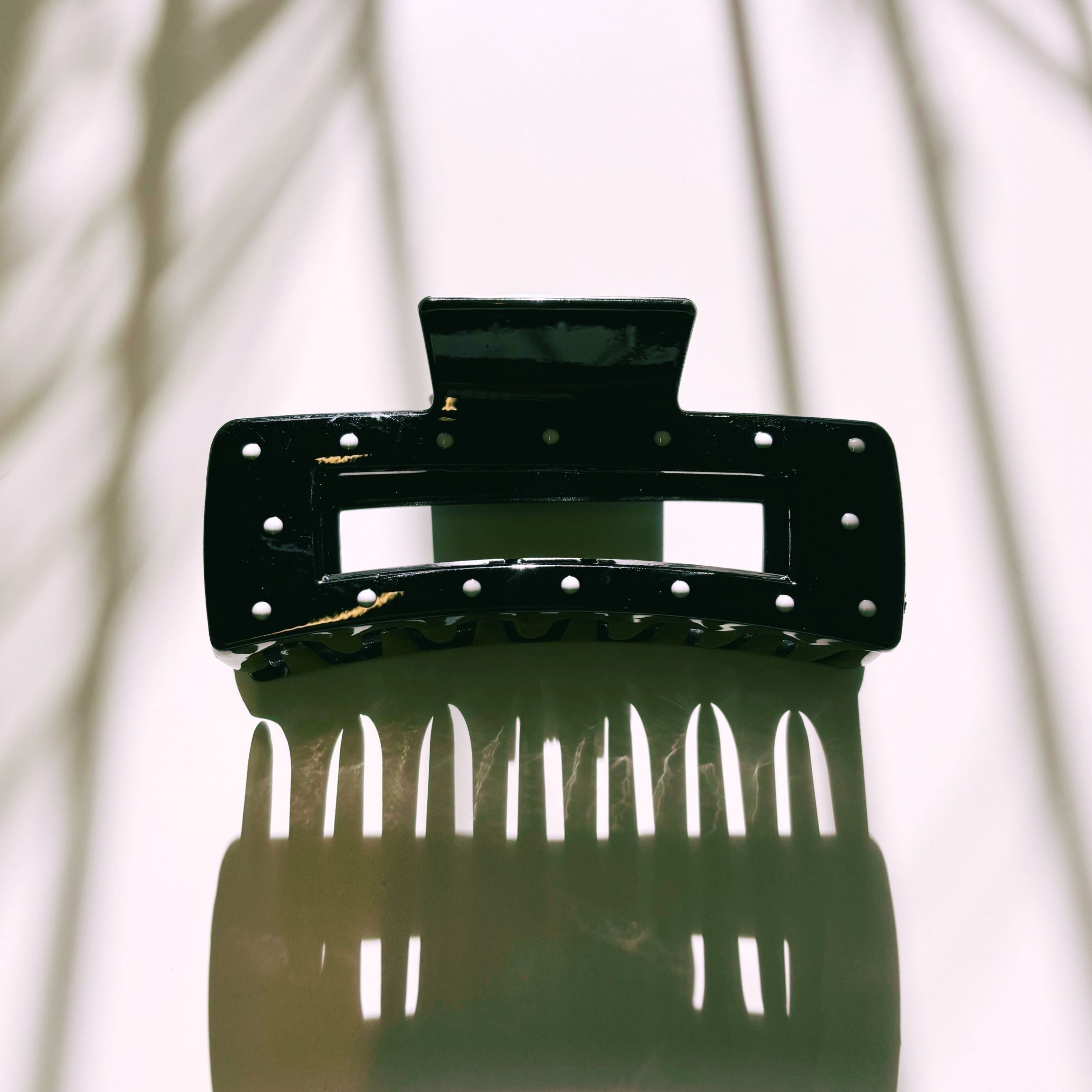 Velvet Claws Uptown Lady in Black Dot Hair Clip