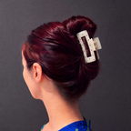 Velvet Claws Uptown Lady in White Dot Hair Clip