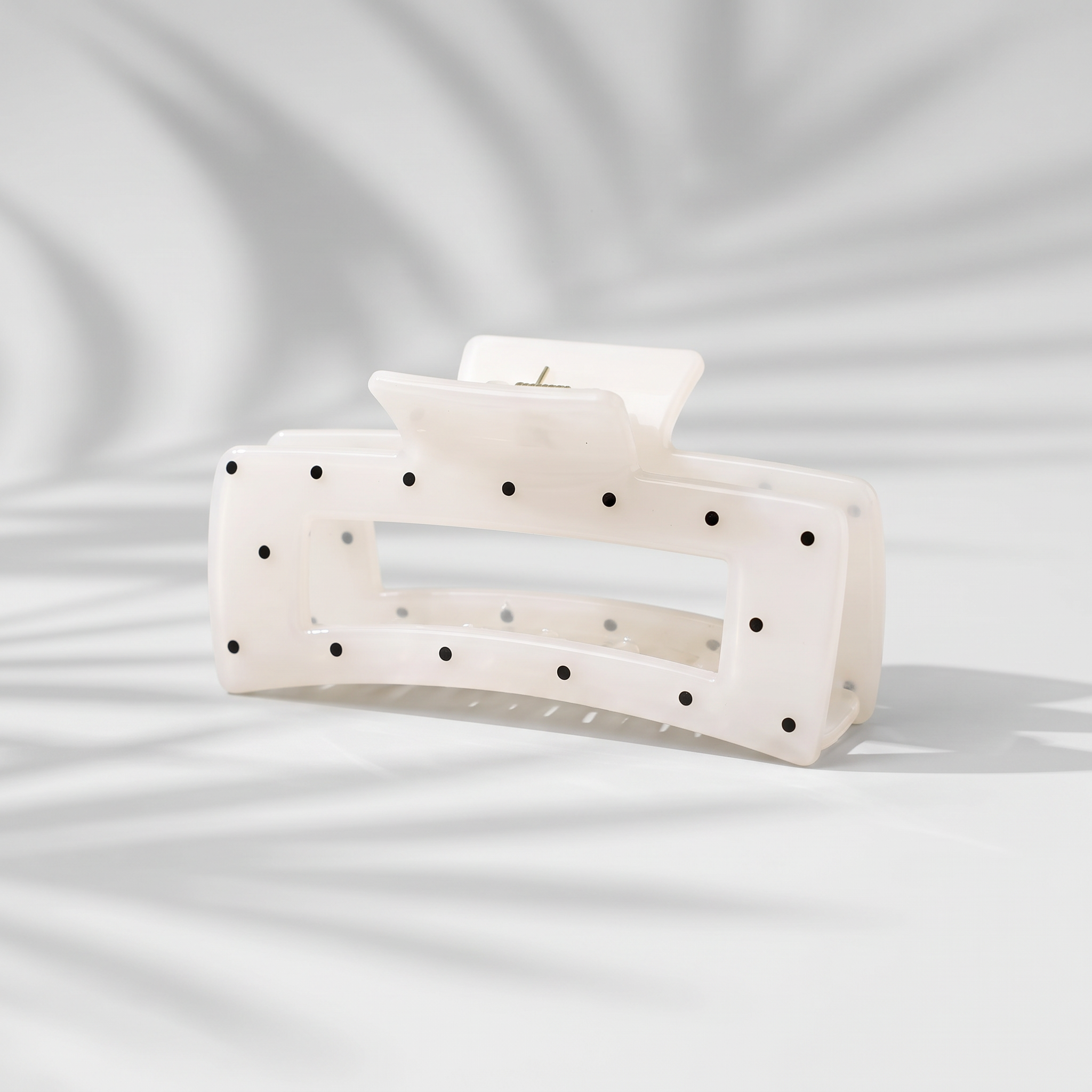 Velvet Claws Uptown Lady in White Dot Hair Clip