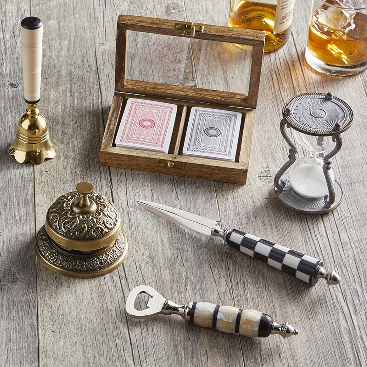 Vintage Hour Glass | Classic Sandglass Timer Clock | Rustic Desktop Decor