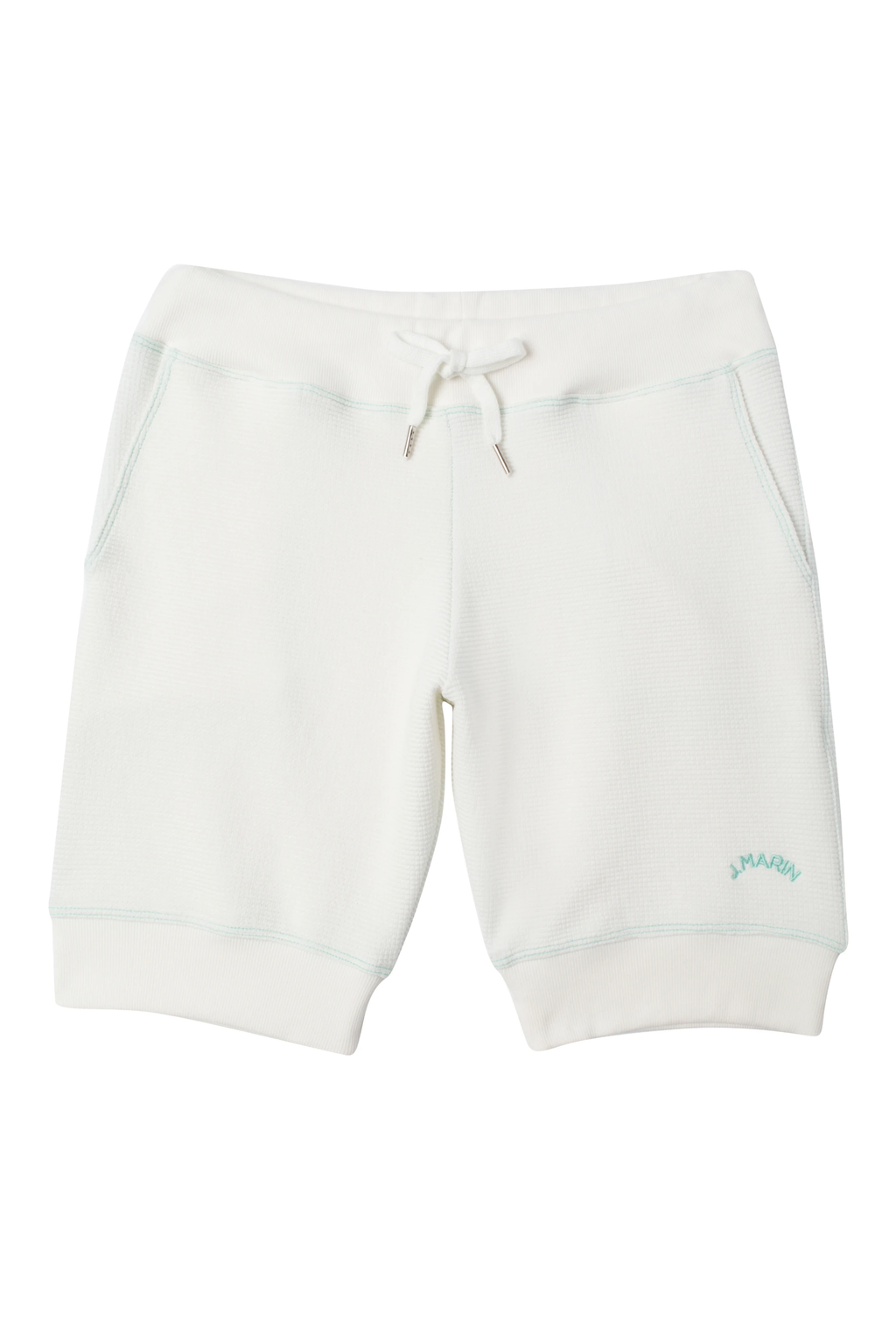 The Knicker Short - Natural/Marine Green Stitch by J. Marin Co.