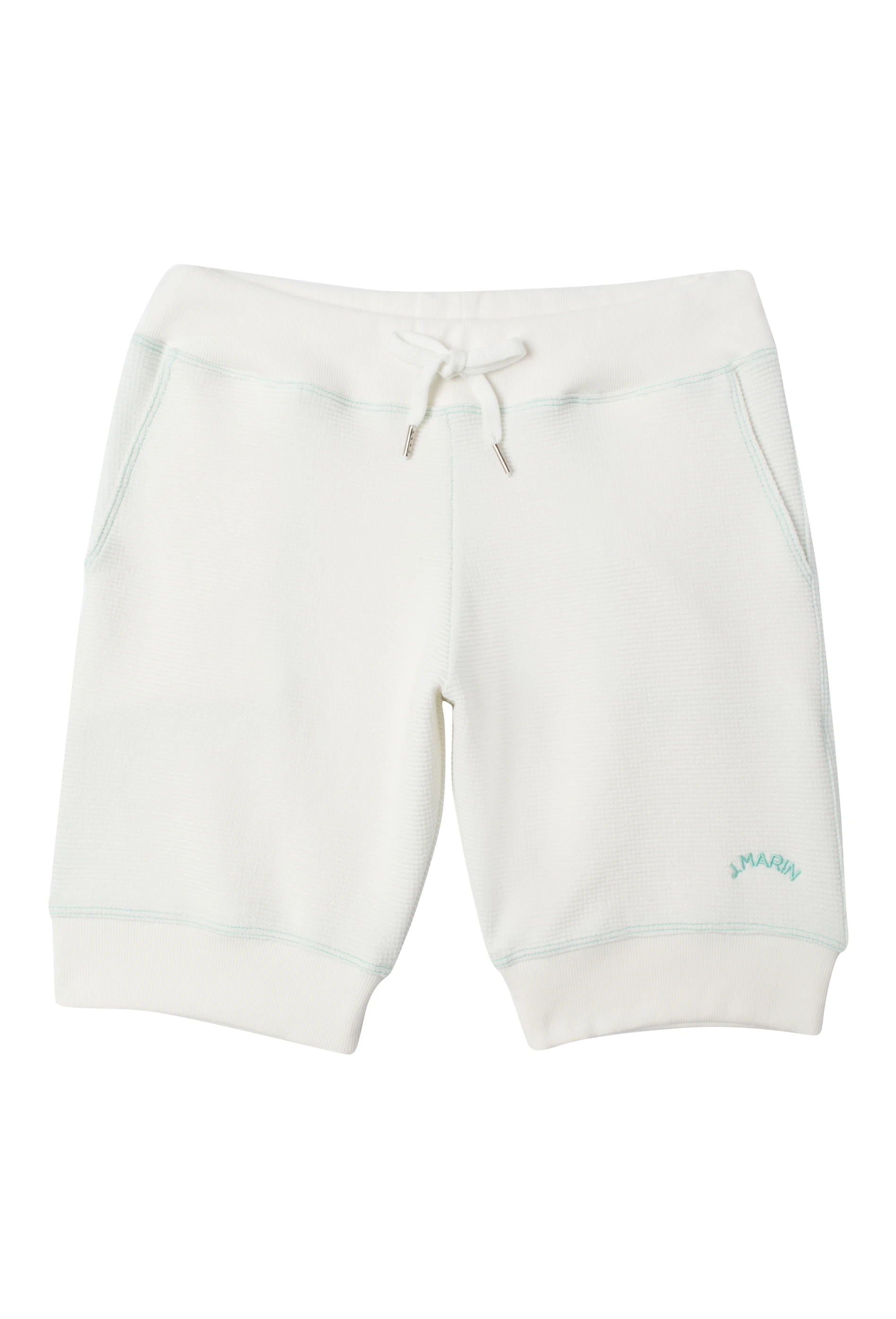 The Knicker Short - Natural/Marine Green Stitch by J. Marin Co.