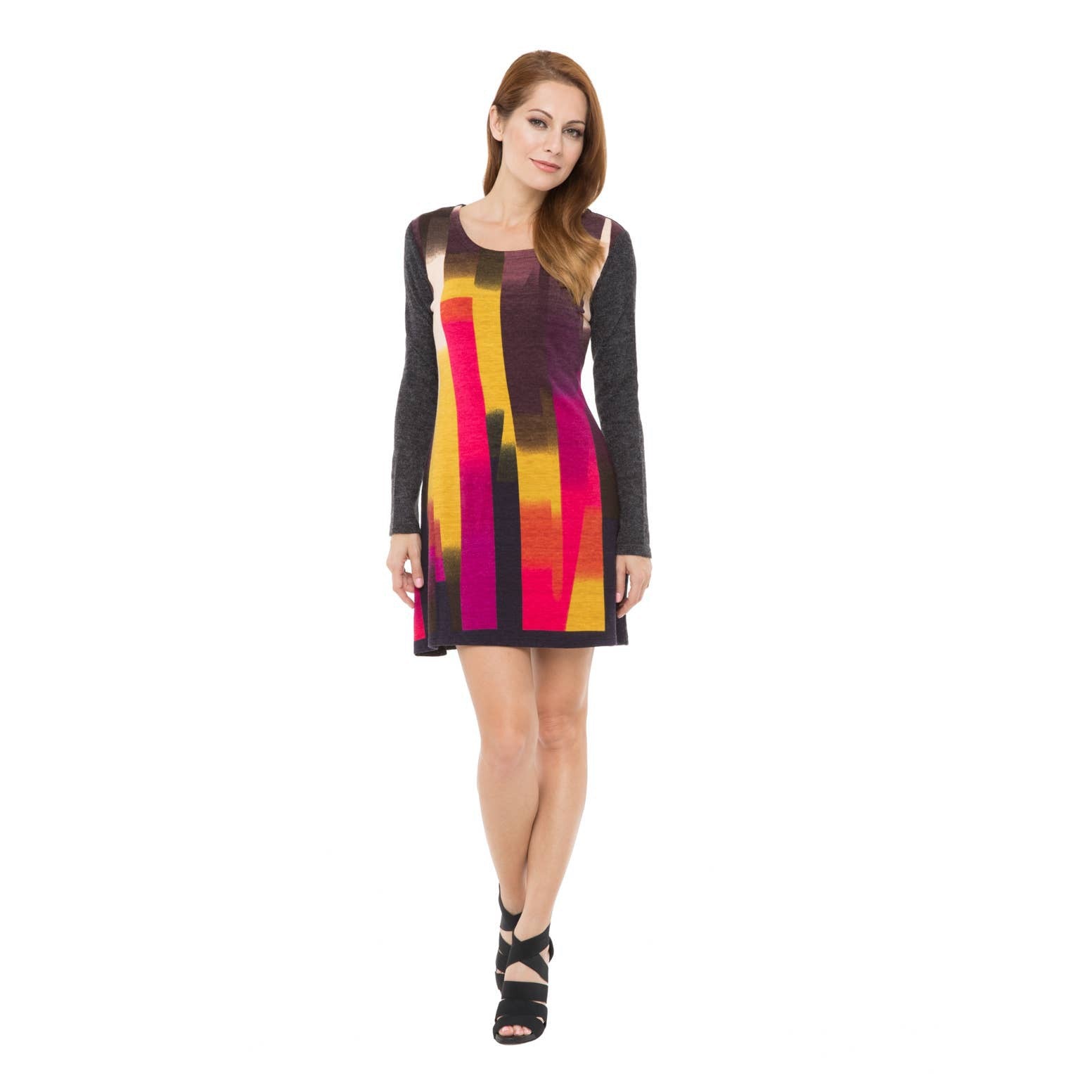 Vintage TV Color Bars Knitted Dress [Sizes SM-XL]