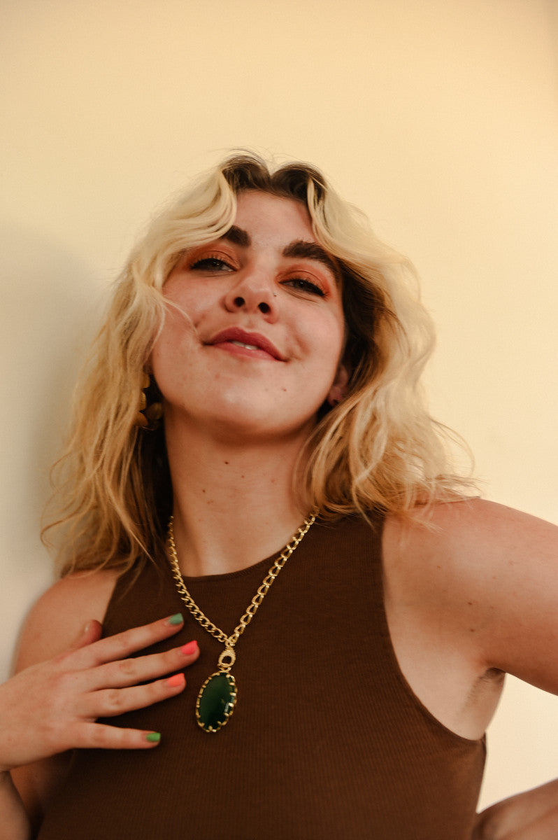 Vintage Crystal Stone Necklace