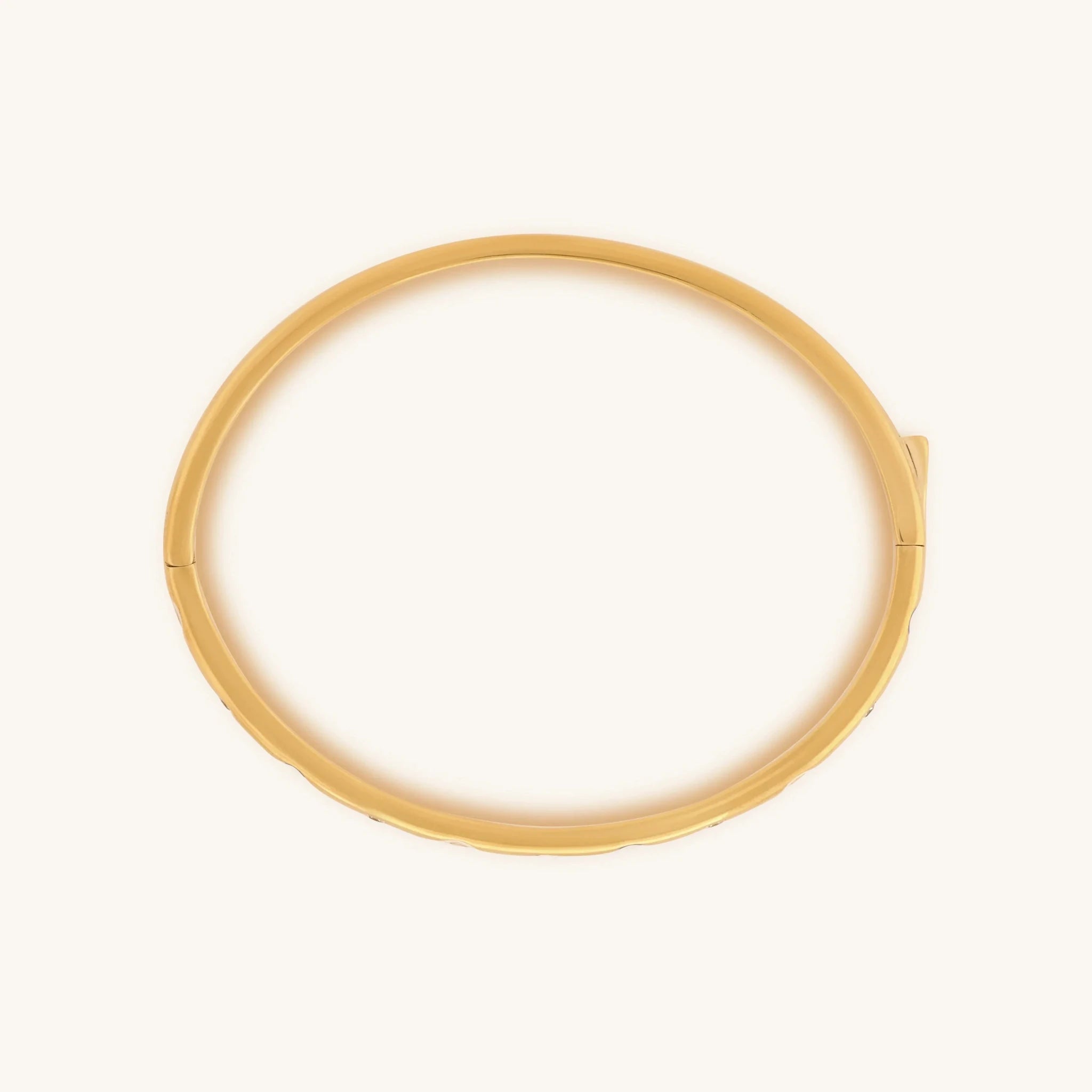 Unwavering Grace Gold Multi Symbol Bangle Bracelet by Karma and Luck