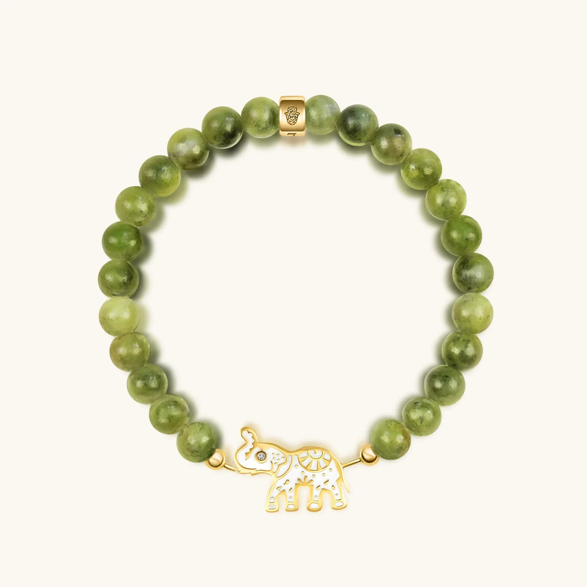 Grounded in Luck Jade Elephant Bracelet by Karma and Luck