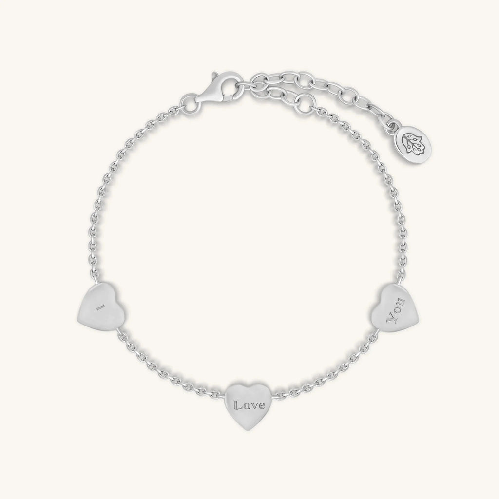 Joyful Connections Mother of Pearl Silver Heart Bracelet