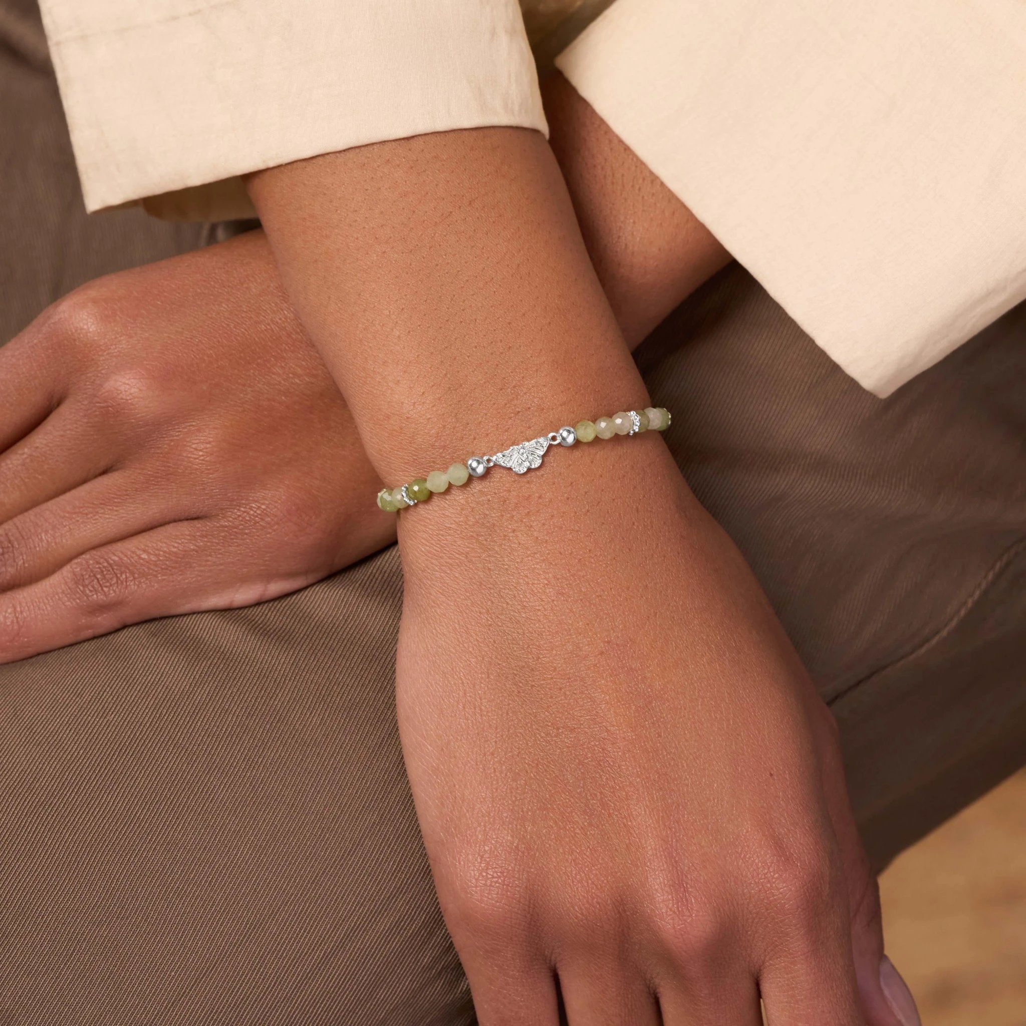 Blissful Flight Jade Butterfly Bracelet by Karma and Luck