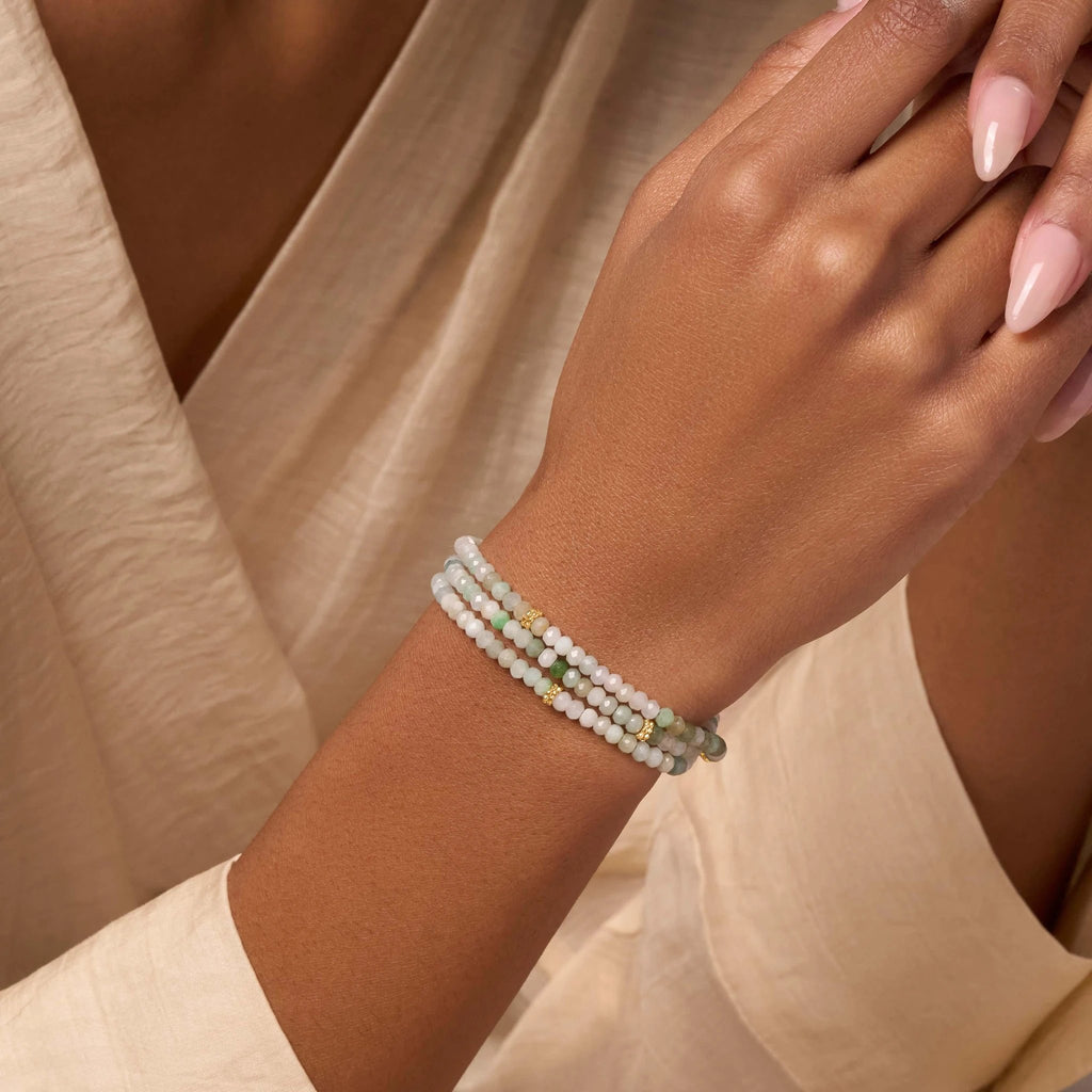 Manifest Abundance Jade Elephant Wrap Bracelet by Karma and Luck