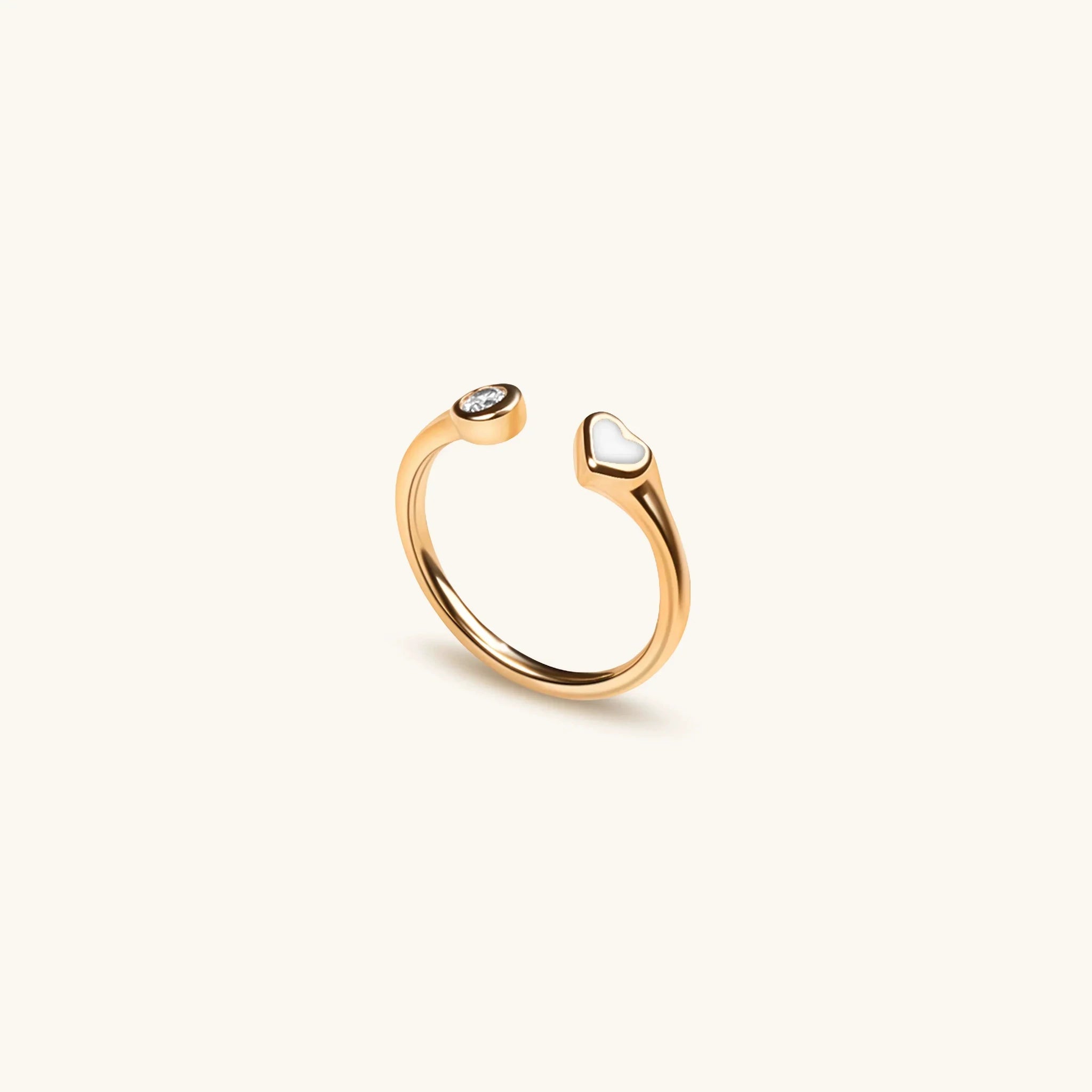Pure Love - Heart Petite Gold Ring by Karma and Luck