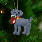 Caught with the Stocking Weimaraner Ornament