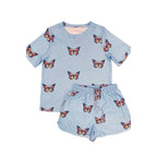 Waffle Fabric Printed Matching Shorts Set | Monarch Butterfly or Mushroom Print by The Bullish Store
