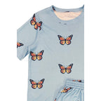 Waffle Fabric Printed Matching Shorts Set | Monarch Butterfly or Mushroom Print by The Bullish Store