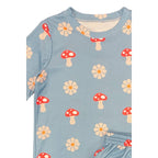 Waffle Fabric Printed Matching Shorts Set | Monarch Butterfly or Mushroom Print by The Bullish Store