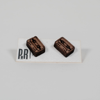 Small Wood Stud Earrings | Geometric Designs