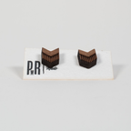 Small Wood Stud Earrings | Geometric Designs