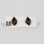 Small Wood Stud Earrings | Geometric Designs