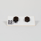 Small Wood Stud Earrings | Geometric Designs