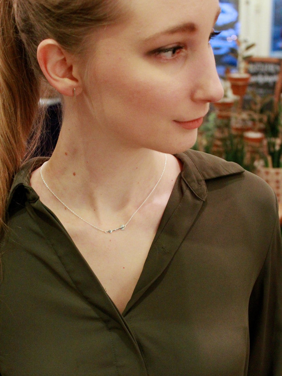 Wandering Arrow Sterling Necklace