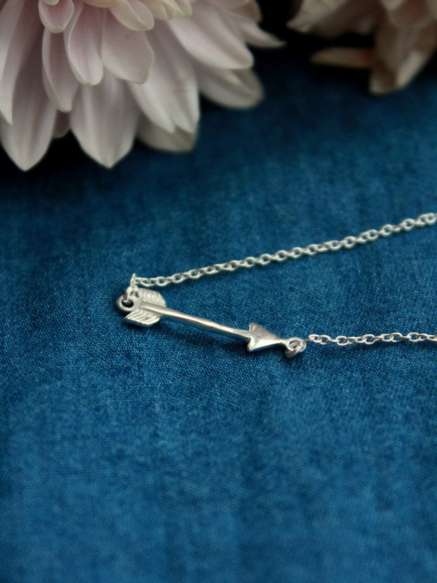 Wandering Arrow Sterling Necklace