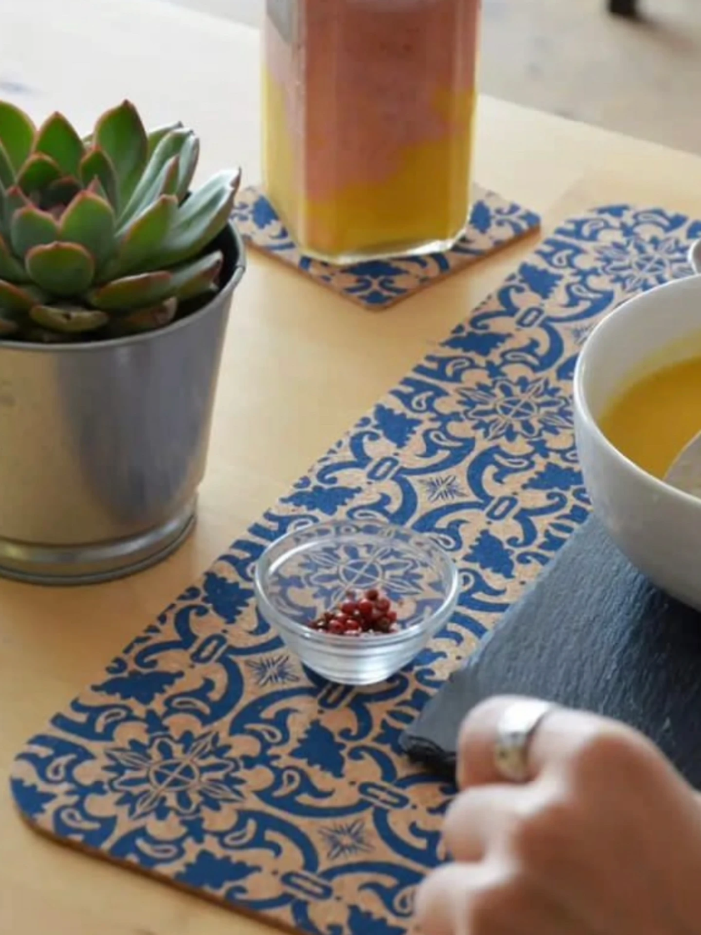 Azulejo Cork Placemats (Set of 4) by Tiradia Cork