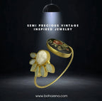 Natural Baroque Pearl Adjustable Cuff by Bohozena