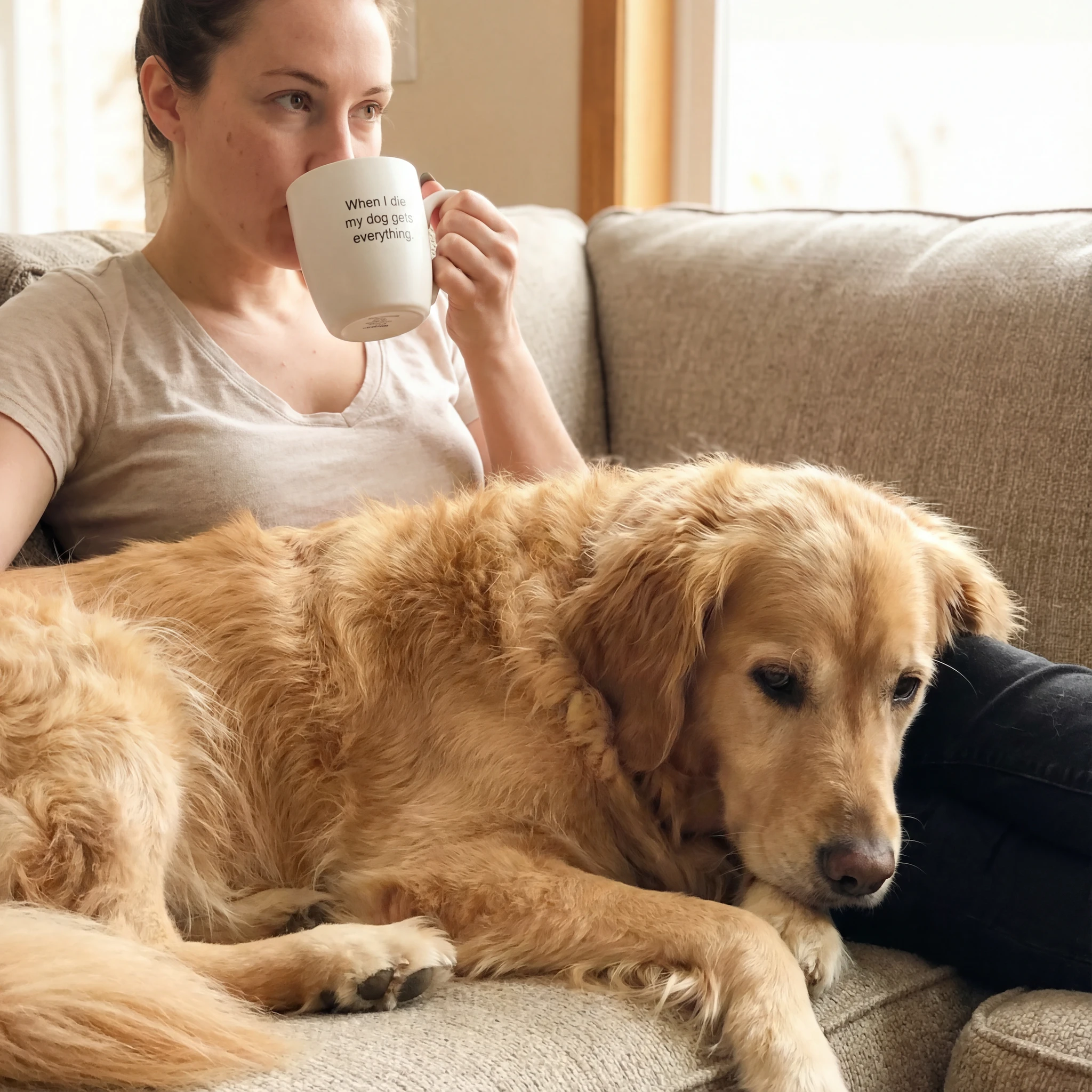 When I Die My Dog Gets Everything Matte White Mug | Coffee Tea Ceramic Mug | 16oz by The Bullish Store