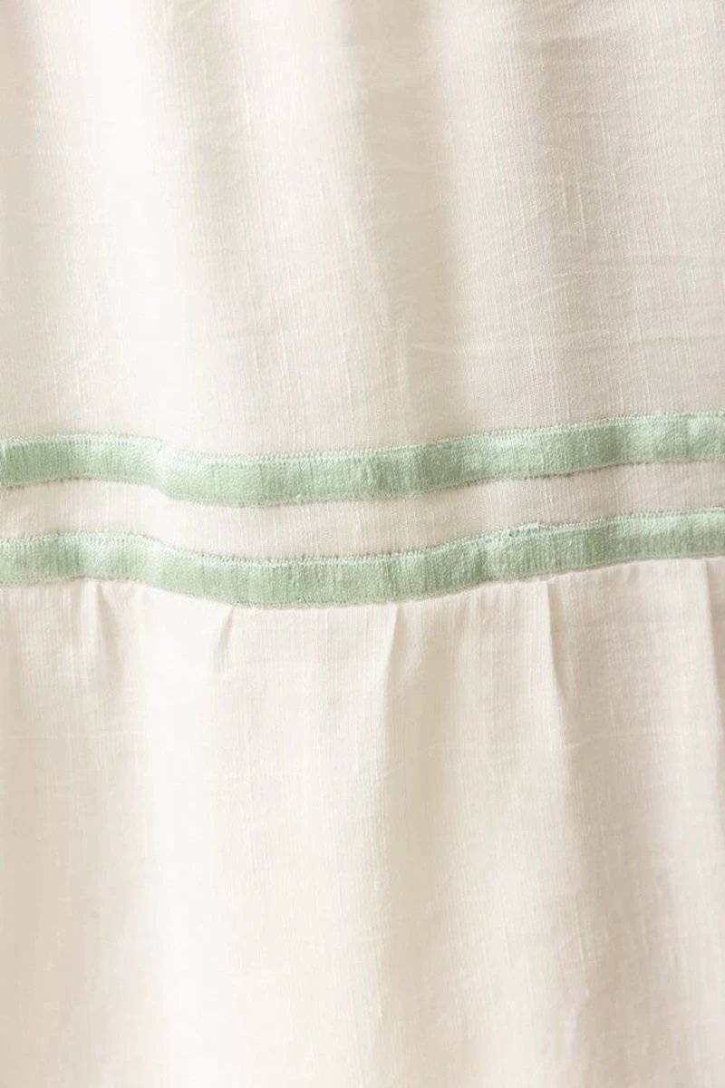 Saloni White Midi Dress with Embroidery by Raas